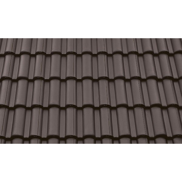 Цементно-піщана черепиця рядова, Taunus, Темно-коричневий, Braas