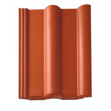 Цементно-піщана черепиця рядова, Франкфурт, Protegon Seidenmatt, Класичний червоний, Braas