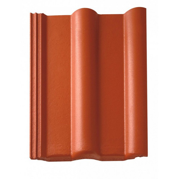 Цементно-піщана черепиця рядова, Франкфурт, Protegon Seidenmatt, Класичний червоний, Braas