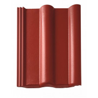 Цементно-піщана черепиця рядова, Франкфурт, Protegon Seidenmatt, Медно-червоний, Braas