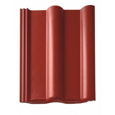 Цементно-піщана черепиця рядова, Франкфурт, Protegon Seidenmatt, Медно-червоний, Braas