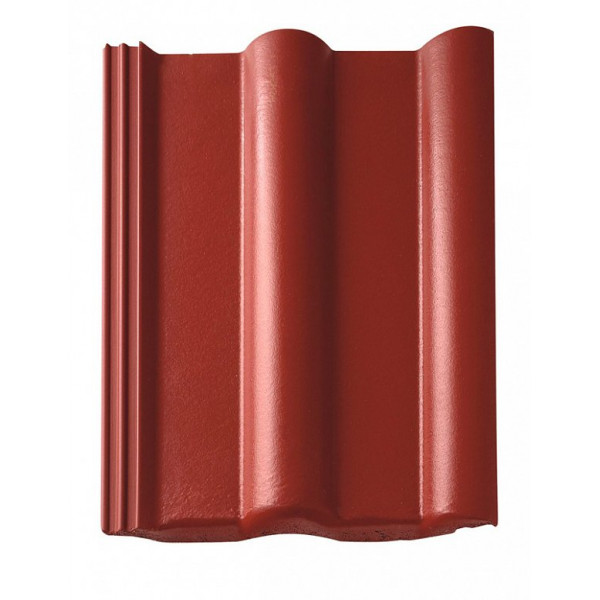 Цементно-піщана черепиця рядова, Франкфурт, Protegon Seidenmatt, Медно-червоний, Braas