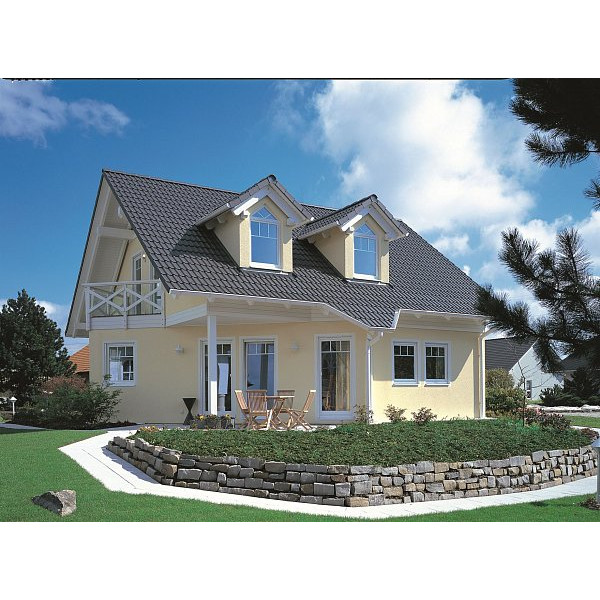 Цементно-піщана черепиця рядова, Франкфурт, Protegon Seidenmatt, Граніт, Braas