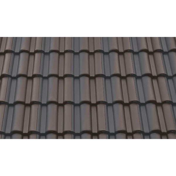 Цементно-піщана черепиця рядова, Taunus, Антік темно-коричневий, Braas