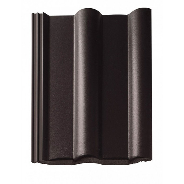 Цементно-піщана черепиця рядова, ФП, Protegon Seidenmatt, Чорний, Braas