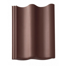 Цементно-піщана черепиця рядова, Harzer Pfanne, Star Matt, Темно-коричневий, Braas