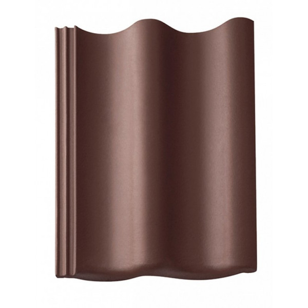 Цементно-піщана черепиця рядова, Harzer Pfanne, Star Matt, Темно-коричневий, Braas