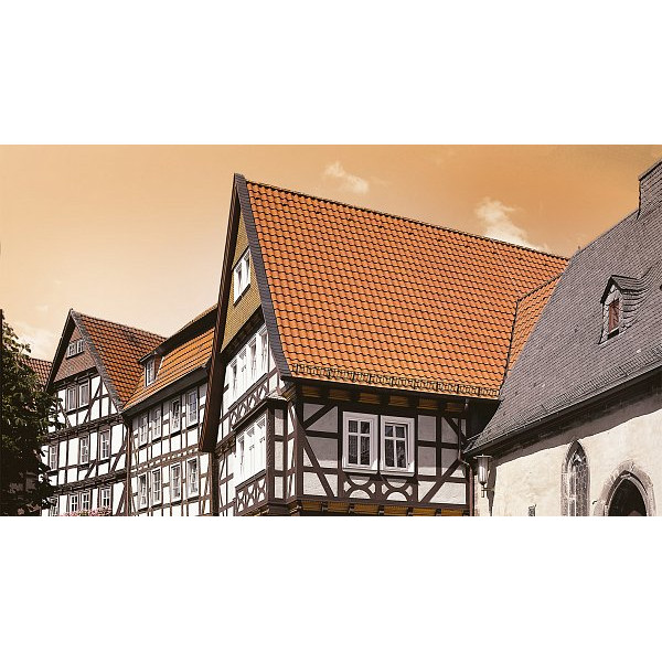 Керамічна черепиця Braas Агат 14V, колір натуральний червоний