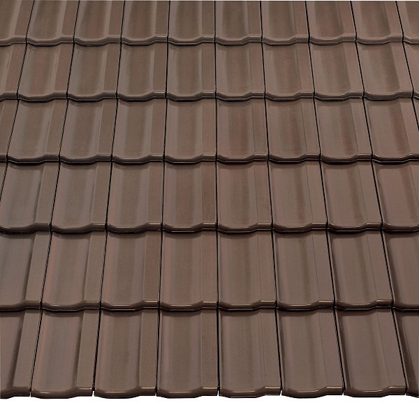 Керамічна черепиця Braas Топаз 13V, колір Темно-коричневий