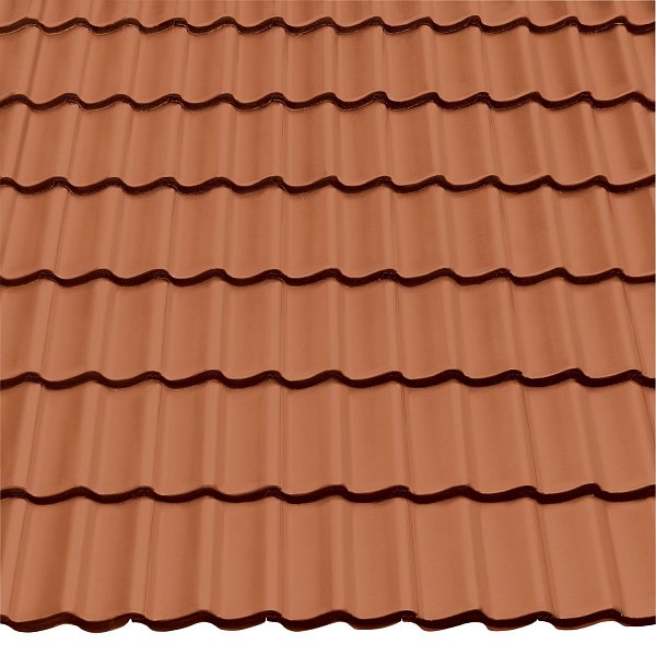 Цементно-піщана черепиця рядова, Doppel-S, Мідно-червоний, Braas