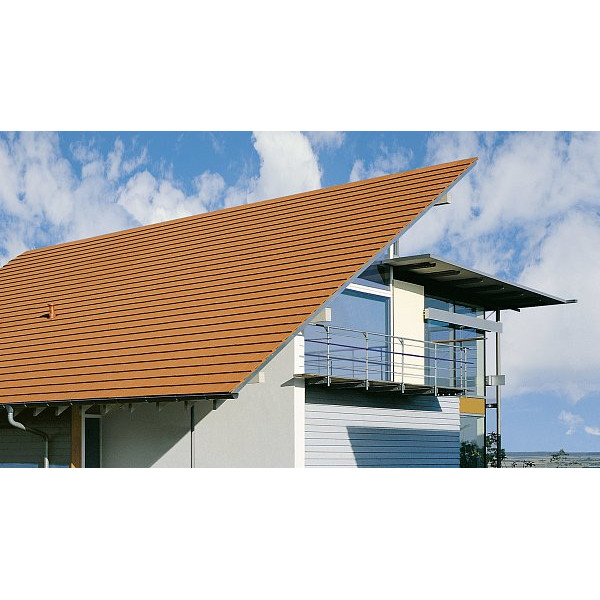 Цементно-піщана черепиця рядова Tegalit , Protegon Matt, Класичний червоний, Braas