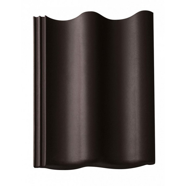 Цементно-піщана черепиця рядова, Harzer Pfanne, Star Matt, Чорний, Braas