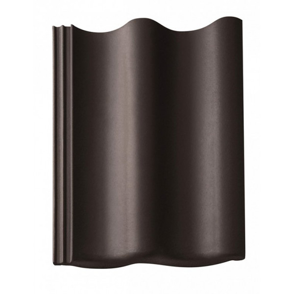 Цементно-піщана черепиця рядова, Harzer Pfanne, Star Matt, Колоніально-коричневий, Braas