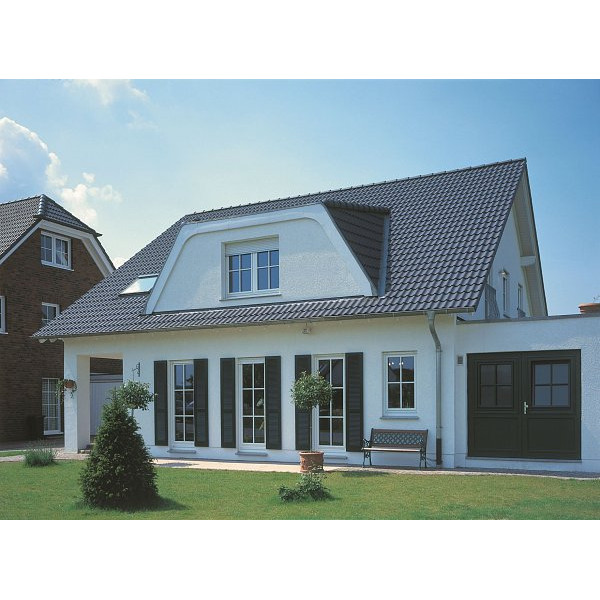 Цементно-піщана черепиця рядова, Harzer Pfanne, Star Matt, Колоніально-коричневий, Braas