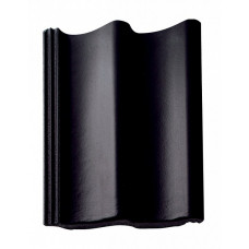 Цементно-піщана черепиця рядова, Doppel-S, Star Seidenmatt, Чорний, Braas