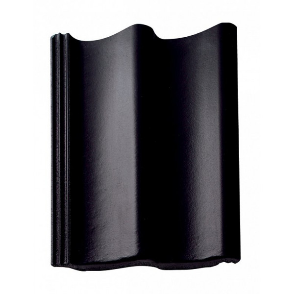 Цементно-піщана черепиця рядова, Doppel-S, Star Seidenmatt, Чорний, Braas