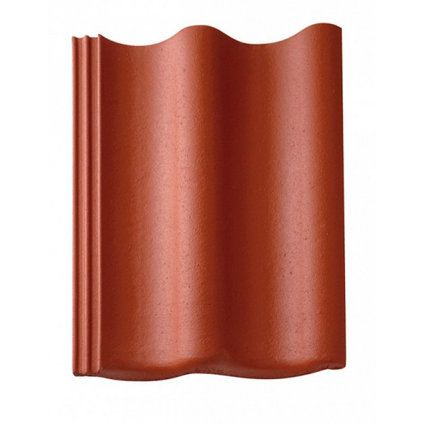 Цементно-піщана черепиця рядова, Harzer Pfanne 7, Класичний червоний, Braas