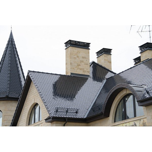 Керамічна черепиця Braas Опал, колір Чорний діамант