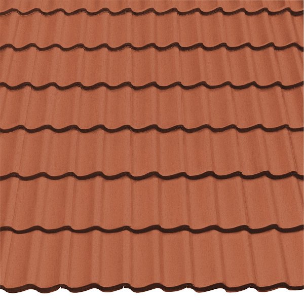 Цементно-піщана черепиця рядова, Doppel-S Aerlox, Класичний червоний, Braas