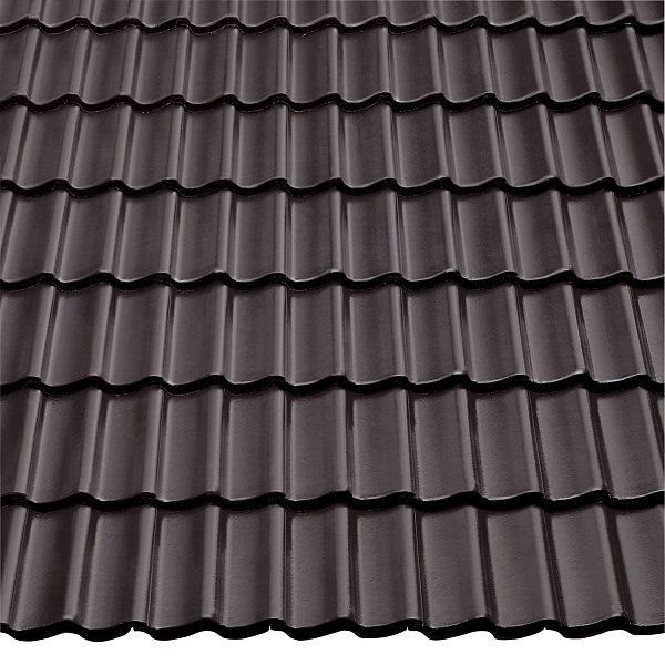 Цементно-піщана черепиця рядова, Doppel-S, Star Seidenmatt, Граніт, Braas