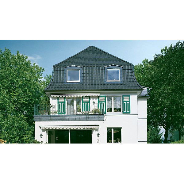 Цементно-піщана черепиця рядова, Doppel-S, Граніт, Braas