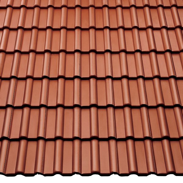 Цементно-піщана черепиця рядова, Taunus, Star Matt, Класичний червоний, Braas