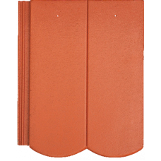 Цементно-піщана черепиця рядова, Reviva, червоний, Braas