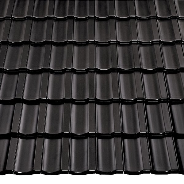 Керамічна черепиця Braas Топаз 13V, колір Глибокий чорний