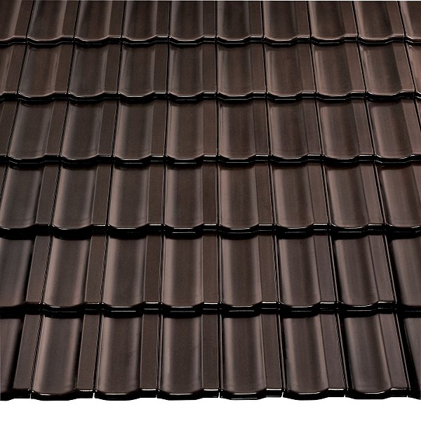 Керамічна черепиця Braas Топаз 13V, колір Тік-коричневий