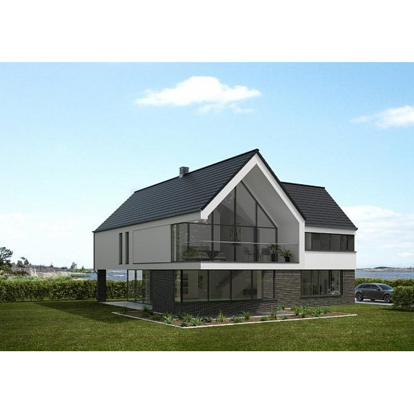 Цементно-піщана черепиця рядова, Ево, Чорний, Braas