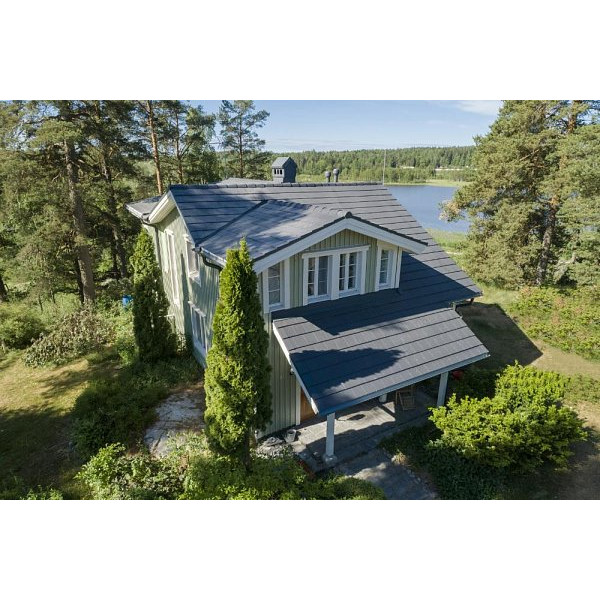 Цементно-піщана черепиця рядова, Ево, Графіт, Braas