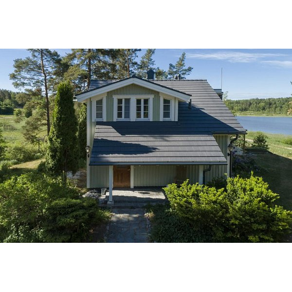 Цементно-піщана черепиця рядова, Ево, Графіт, Braas