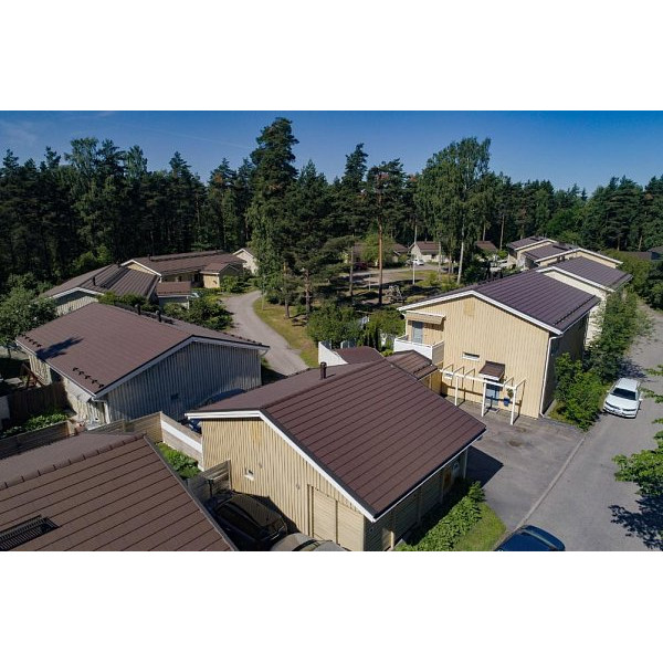 Цементно-піщана черепиця рядова, Ево, Коричневий, Braas