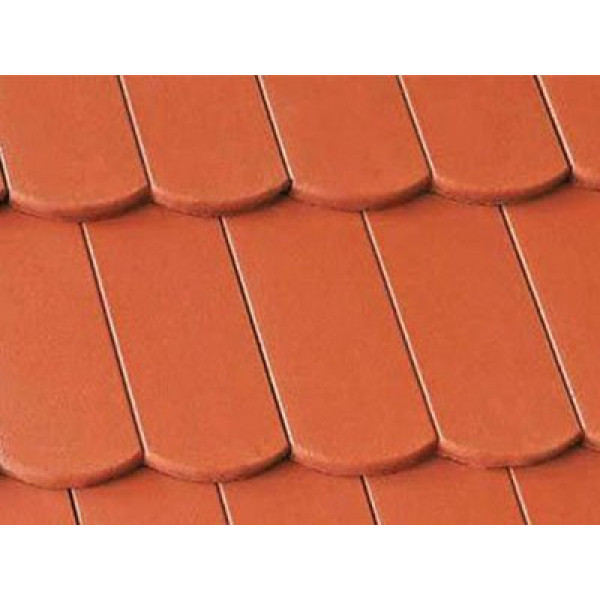 Цементно-піщана черепиця рядова, Reviva, червоний, Braas