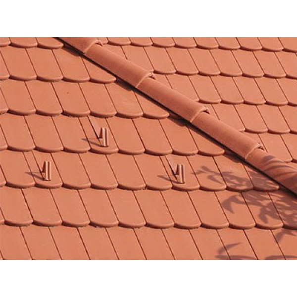 Цементно-піщана черепиця рядова, Reviva, червоний, Braas