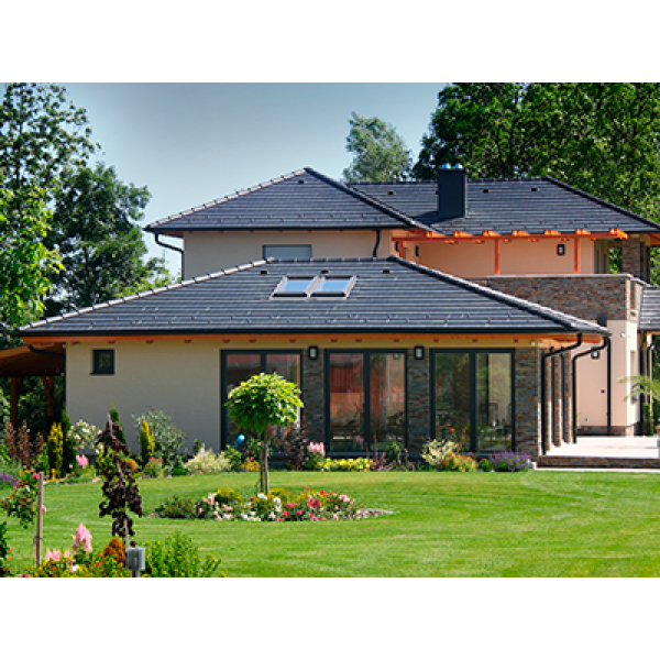 Цементно-піщана черепиця рядова, Тевіва, Графіт, Braas