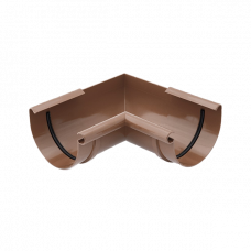 Кут внутрішній 90 гр, пвх, d-125 мм, коричневий, BRYZA