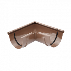 Кут зовнішній 90 гр, пвх, d-125 мм, коричневий, BRYZA