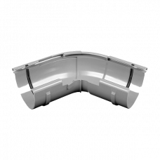 Кут зовнішній регульований 120-145 гр пвх, d-125 мм, білий, BRYZA