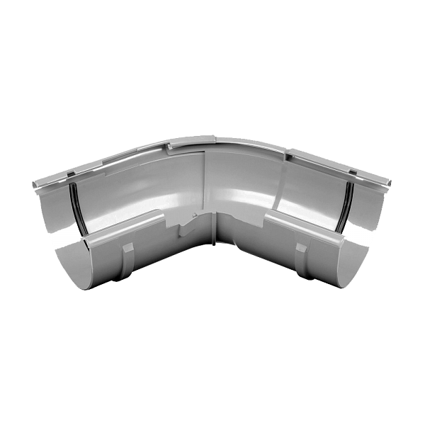 Кут зовнішній регульований 120-145 гр пвх, d-125 мм, білий, BRYZA