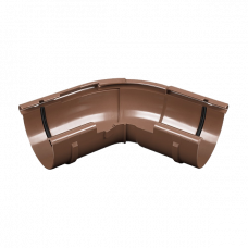 Кут зовнішній регульований 120-145 гр., пвх, d-125 мм, коричневий, BRYZA