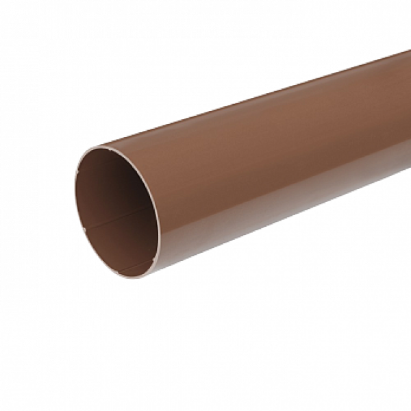 Труба водостічна, пвх, L-3 м, d-63 мм, коричневий, BRYZA
