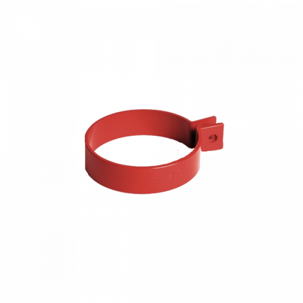 Хомут труби, пвх, d-110 мм, червоний, BRYZA