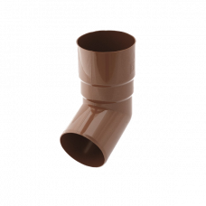 Коліно труби 67 гр, пвх, d-110 мм, коричневий, BRYZA