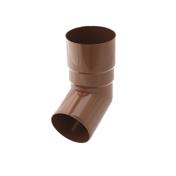Коліно труби 67 гр, пвх, d-110 мм, коричневий, BRYZA