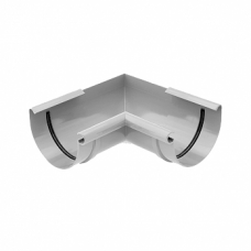 Кут внутрішній 90 гр, пвх, d-75 мм, білий, BRYZA