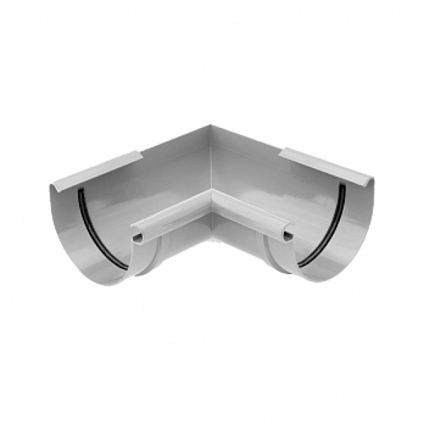 Кут внутрішній 90 гр, пвх, d-75 мм, білий, BRYZA