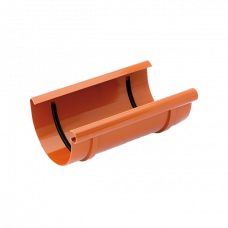 Муфта жолоба, пвх, d-125 мм, цегляний, BRYZA