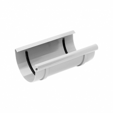 Муфта жолоба, пвх, d-75 мм, білий, BRYZA