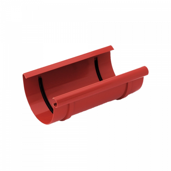 Муфта жолоба, пвх, d-75 мм, червоний, BRYZA